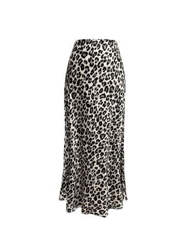 Wholesaler J&L - Leopard print silk long skirt