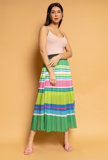 Wholesaler J&L - Pierced pleated skirt