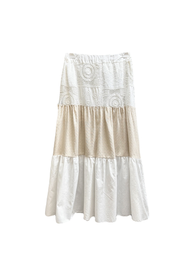 Wholesaler J&L - Tri-material cotton skirt