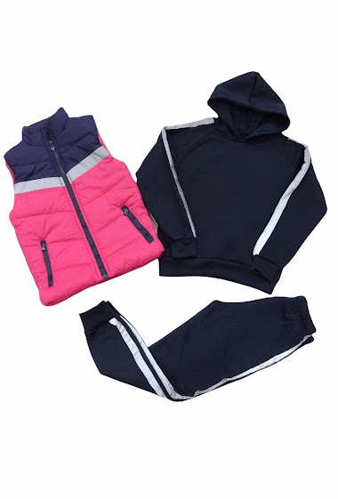 Wholesaler JL KID - Kids jogging with sleeveless jacket