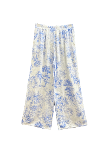 Wholesaler J&L - Cotton gaz pants with toile de jouy print