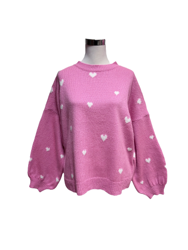 Wholesaler J&L - LOVE little heart sweater