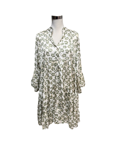 Wholesaler J&L - LOANA leopard x flower dress NEW PRINT in silk