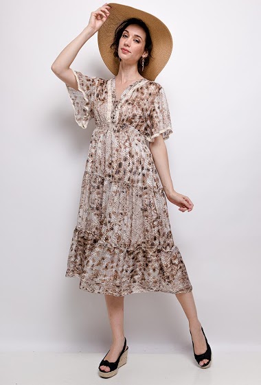 Wholesaler J&L - Printed midi dress