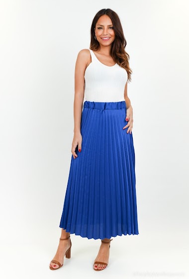 Wholesaler J&L Style - Long satined and pleated skirt
