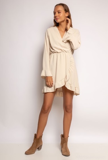 Wholesaler J&L Style - Wrap dress with ruffles