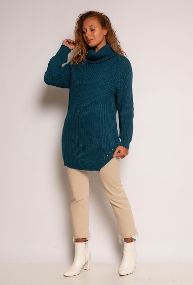 Großhändler J&L Style - Sweater dress with turtleneck
