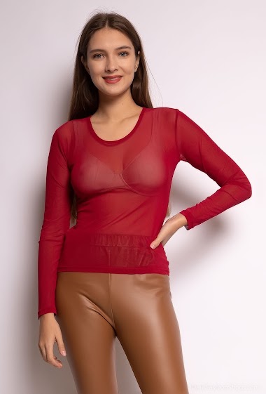 Wholesaler J&L Style - See-through long-sleeved top