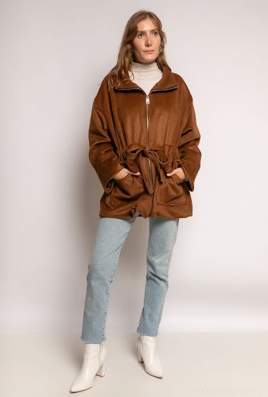 Wholesaler J&L - Fluffy jacket with zipper
