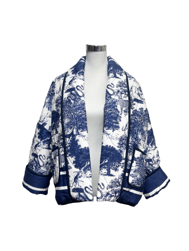 Wholesaler J&L - Quilted jacket with toile de jouy print and cotton lining