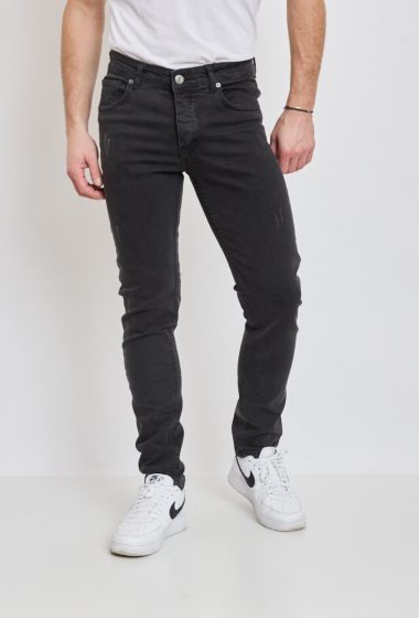 Wholesaler SD7 - Men's straight cut jeans BLACK