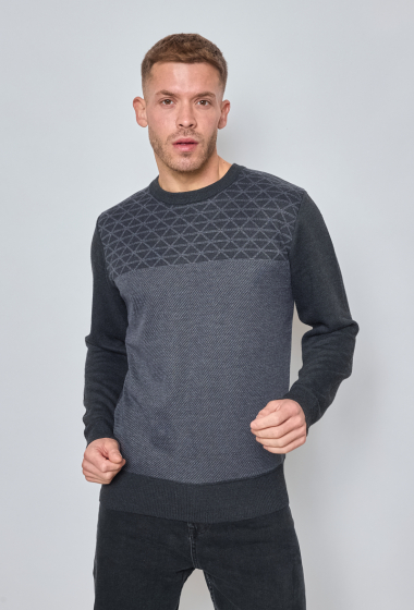Grossiste SD7 - Pull homme col rond