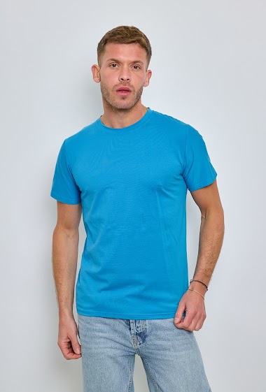 Grossistes SD7 - T-Shirt uni homme col round