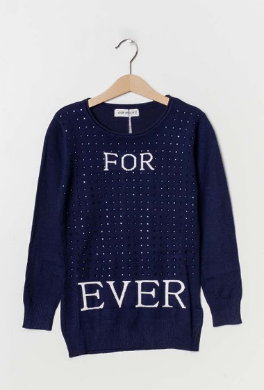 Wholesaler Jolie Angel - FOREVER sweater with rhinestones