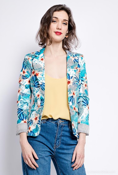 Wholesaler Jolifly - Tropical print blazer