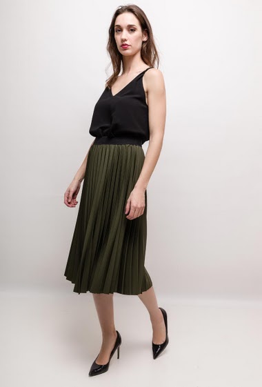Wholesaler Jolifly - Pleated midi skirt