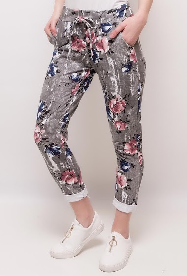 Grossiste Jolifly - Pantalon de jogging à fleurs