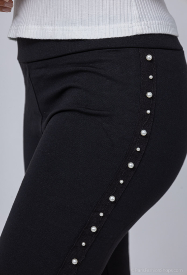 Grossiste Jolifly - Pantalon Leggings simple avec perles