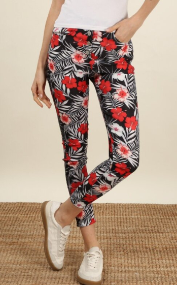 Wholesaler Jolifly - Printed skinny pants
