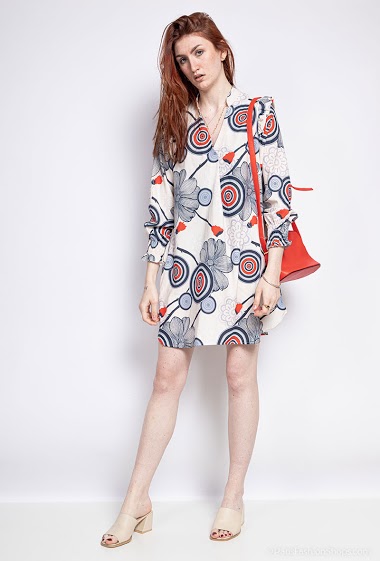 Wholesaler Jolifly - Flower print dress