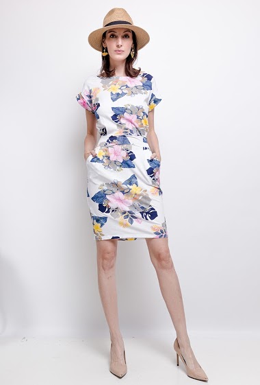 Wholesaler Jolifly - Printed cotton dress