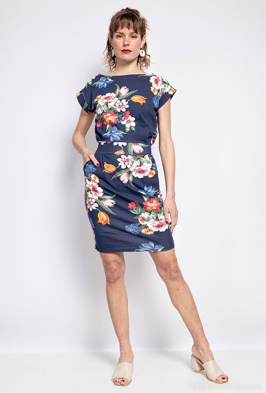Wholesaler Jolifly - Printed cotton dress