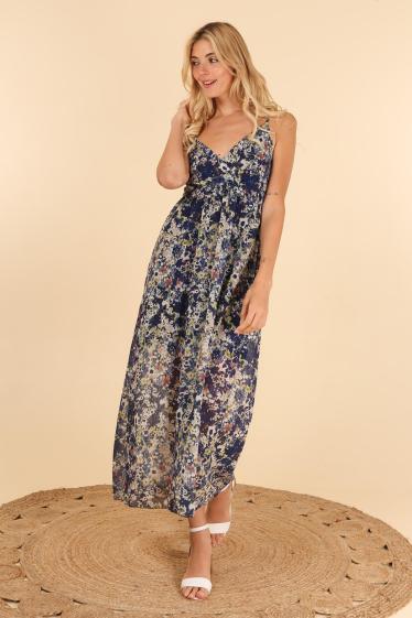 Wholesaler Jolifly - Flower print maxi dress
