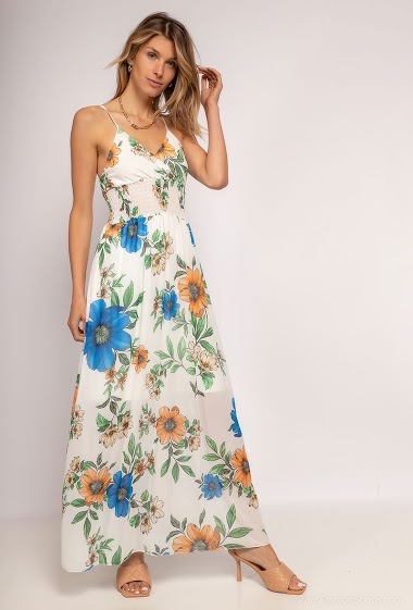 Wholesaler Jolifly - Floral maxi dress