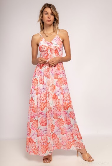 Wholesaler Jolifly - Floral maxi dress