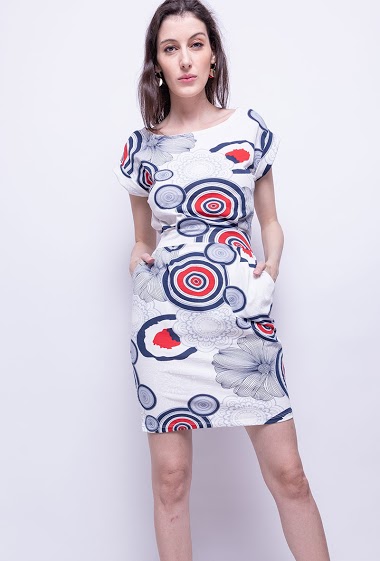 Wholesaler Jolifly - Stretch printed dress