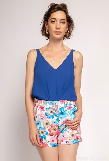Wholesaler Jolifly - Flower print shorts