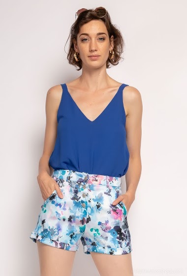 Wholesaler Jolifly - Flower print shorts