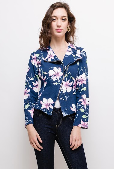 Wholesaler Jolifly - Jacket with flowers