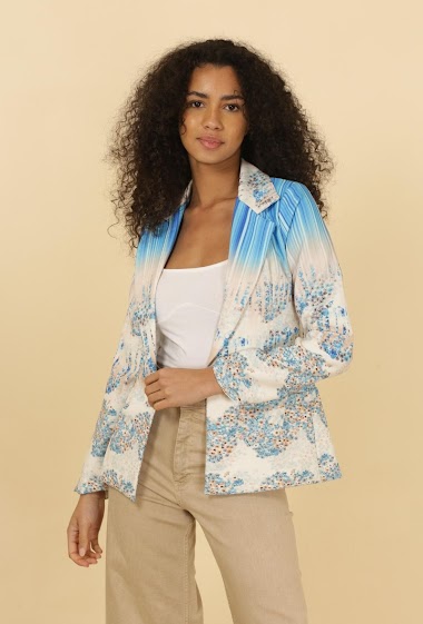 Wholesaler Jolifly - Printed blazer jacket with polyester lining