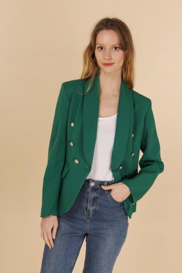 Wholesaler Jolifly - Mid-length blazer polyester jacket 6 button