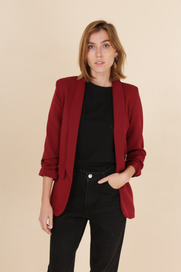 Wholesaler Jolifly - Blazer with polyester half-length 3/4 handle with lining