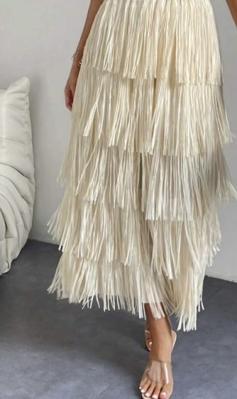 Wholesaler Joliko - Long fringed skirt