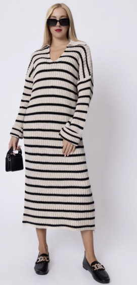 Wholesaler Joliko - striped sweater long dress