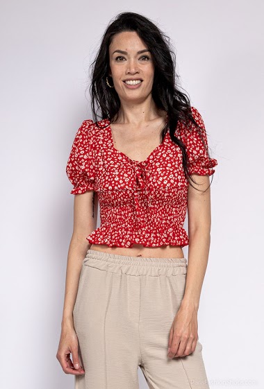 Wholesaler Jolio & Co - Floral crop blouse