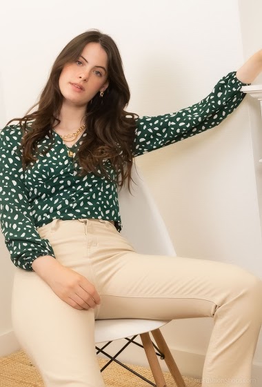 Wholesaler Jolio & Co - Printed crop blouse