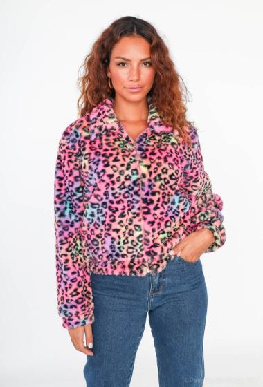 Wholesaler Jolio & Co - Soft leopard print cardigan
