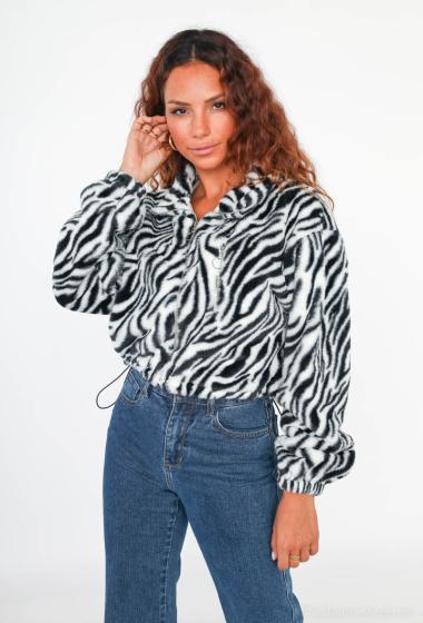 Wholesaler Jolio & Co - Soft zebra print cardigan