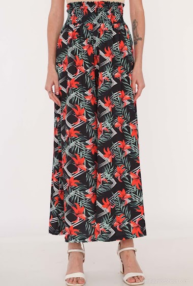 Wholesaler Jolio & Co - Floral print wide pants