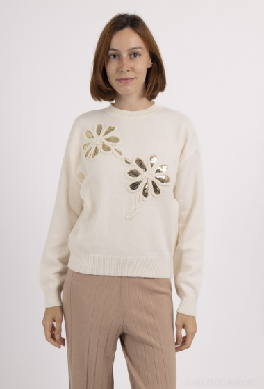 Wholesaler Jolio & Co - Sweater with flowers