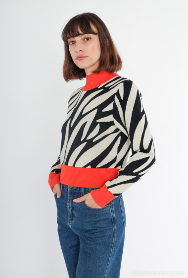 Wholesaler Jolio & Co - zebra print jumper