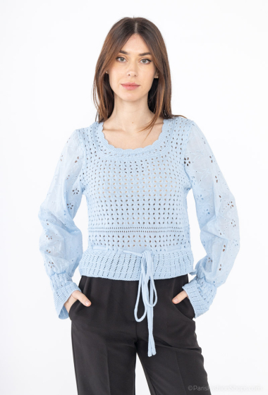 Wholesaler Jolio & Co - Lace sleeve sweater