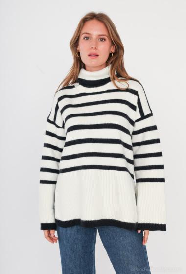Wholesaler Jolio & Co - High neck striped jumper