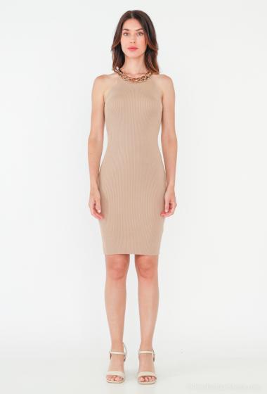 Wholesaler Jolio & Co - Knitted dress with chain
