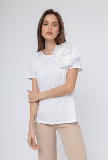 Grossiste Jolio & Co - T-shirt à grosse fleur
