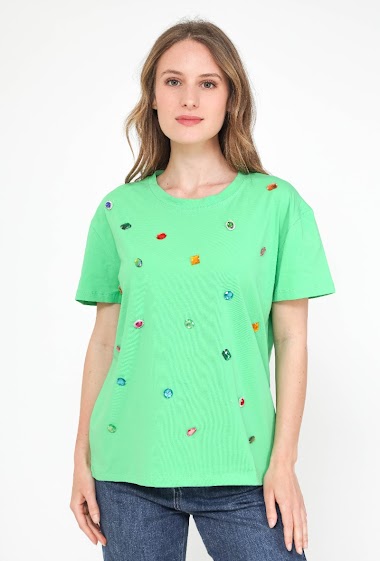 Grossiste Jolio & Co - T-shirt avec bijoux